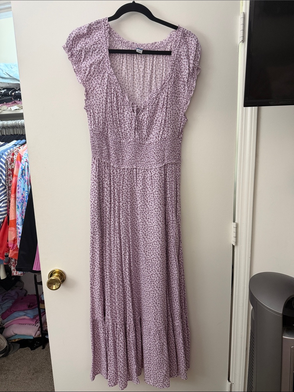 Old Navy Lavender Floral Maxi Dress